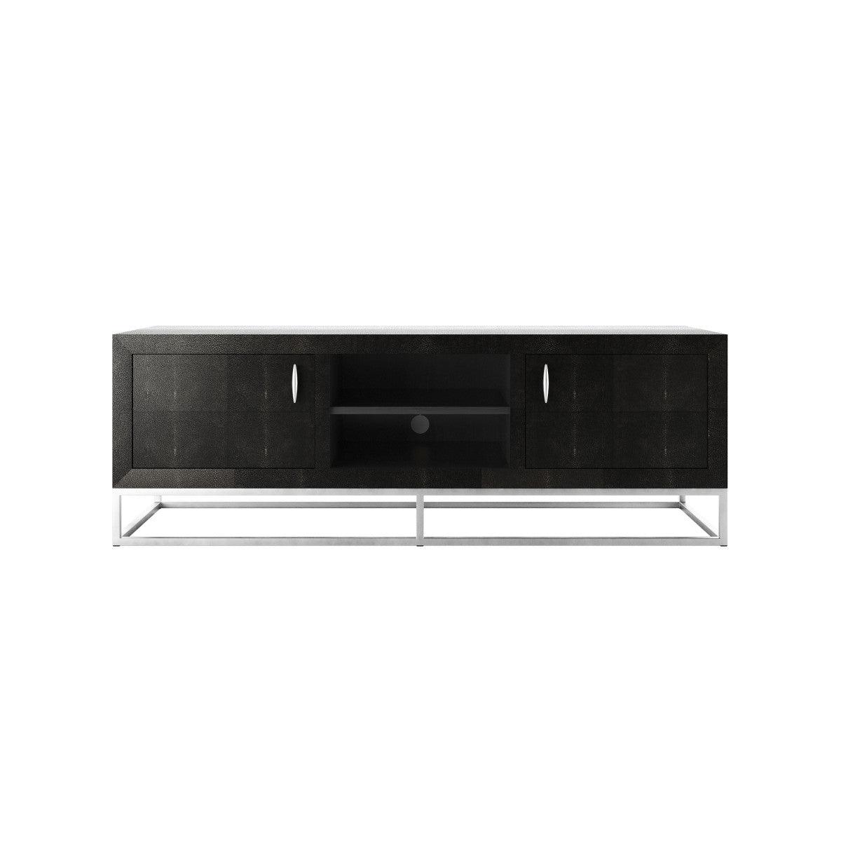 Hampton TV Unit - Black Shagreen by DI Designs - Maison Rêves UK