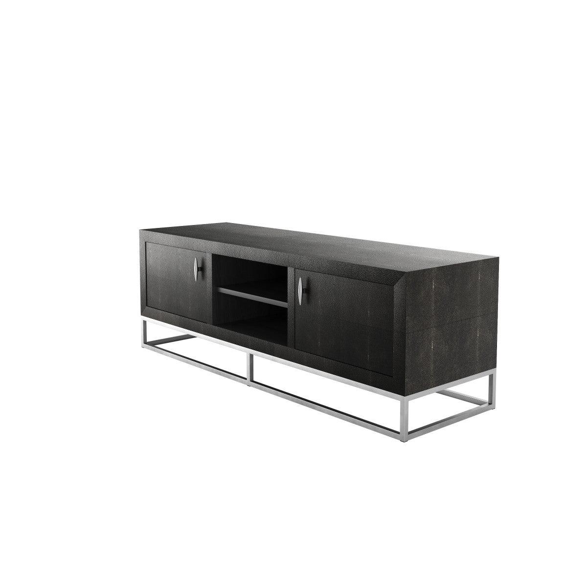 Hampton TV Unit - Black Shagreen by DI Designs - Maison Rêves UK