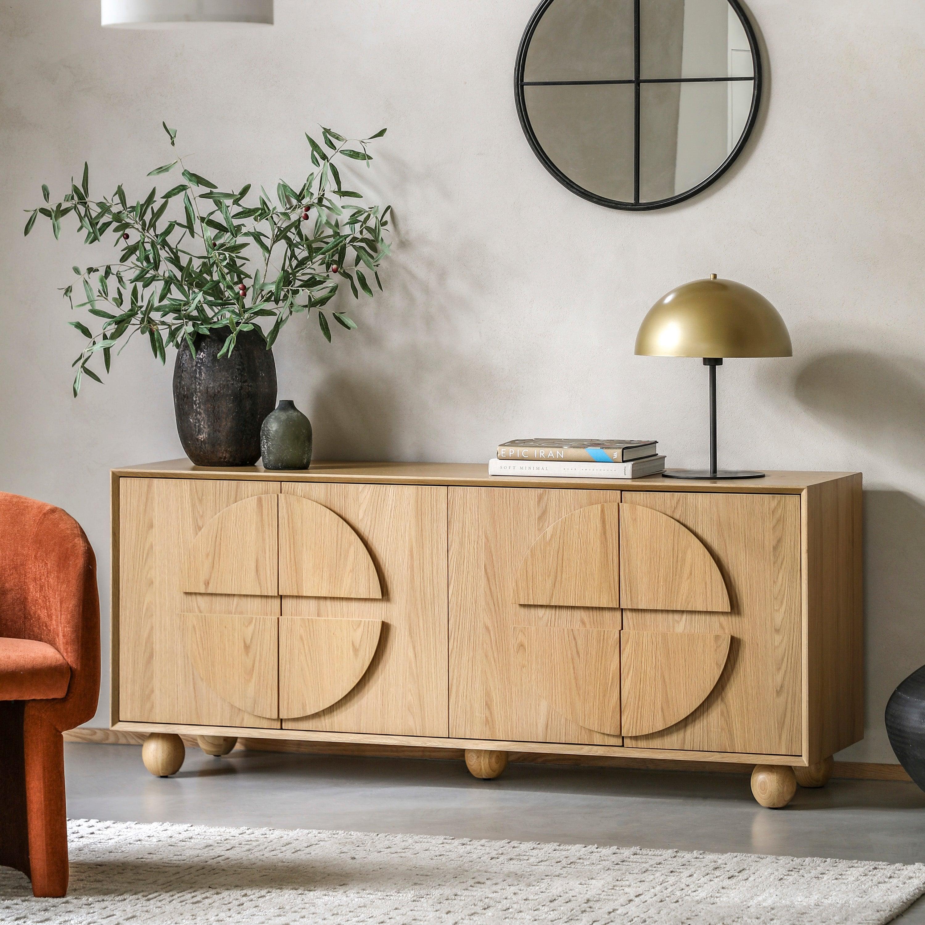 Horizon 4 Door Sideboard Natural - Maison Rêves UK