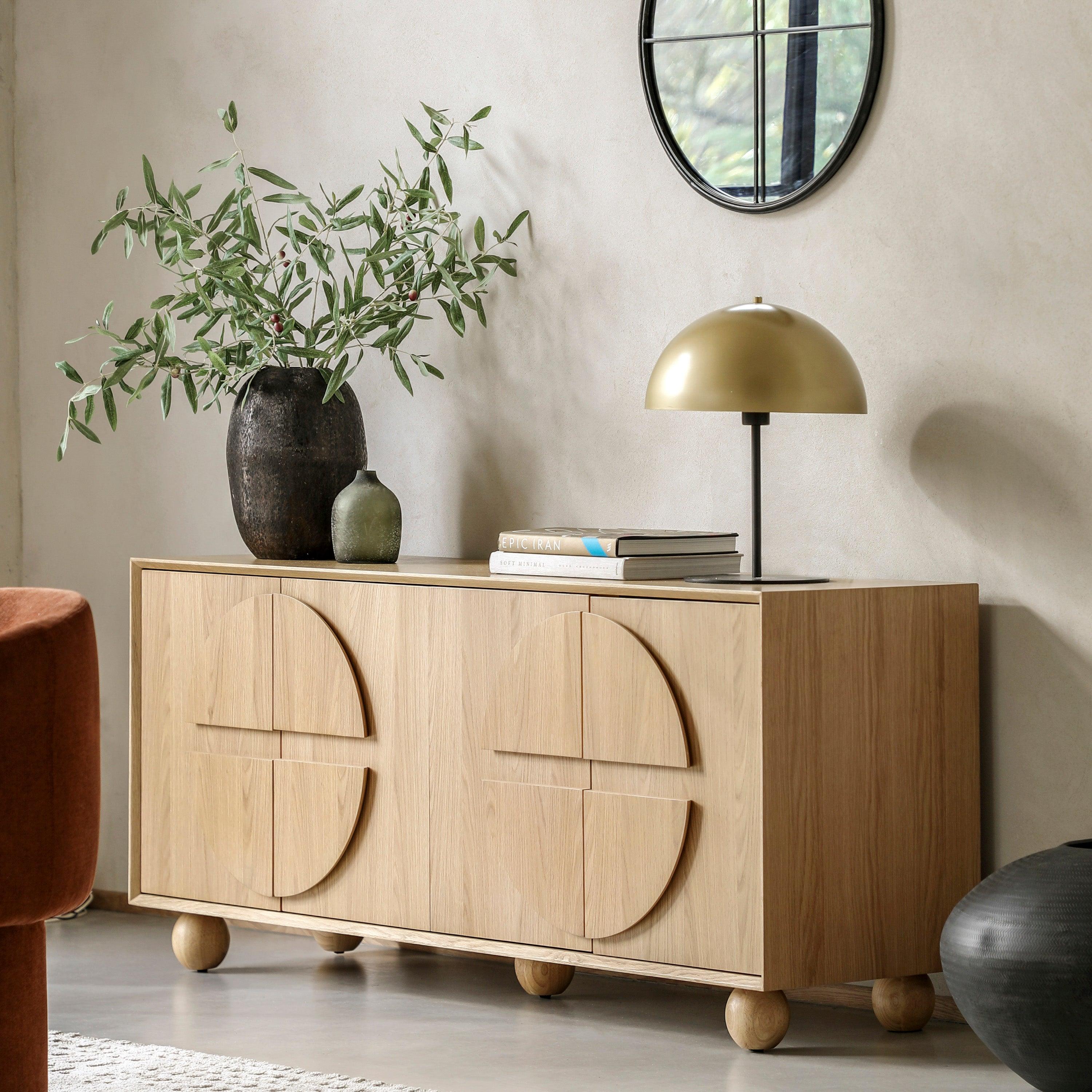 Horizon 4 Door Sideboard Natural - Maison Rêves UK