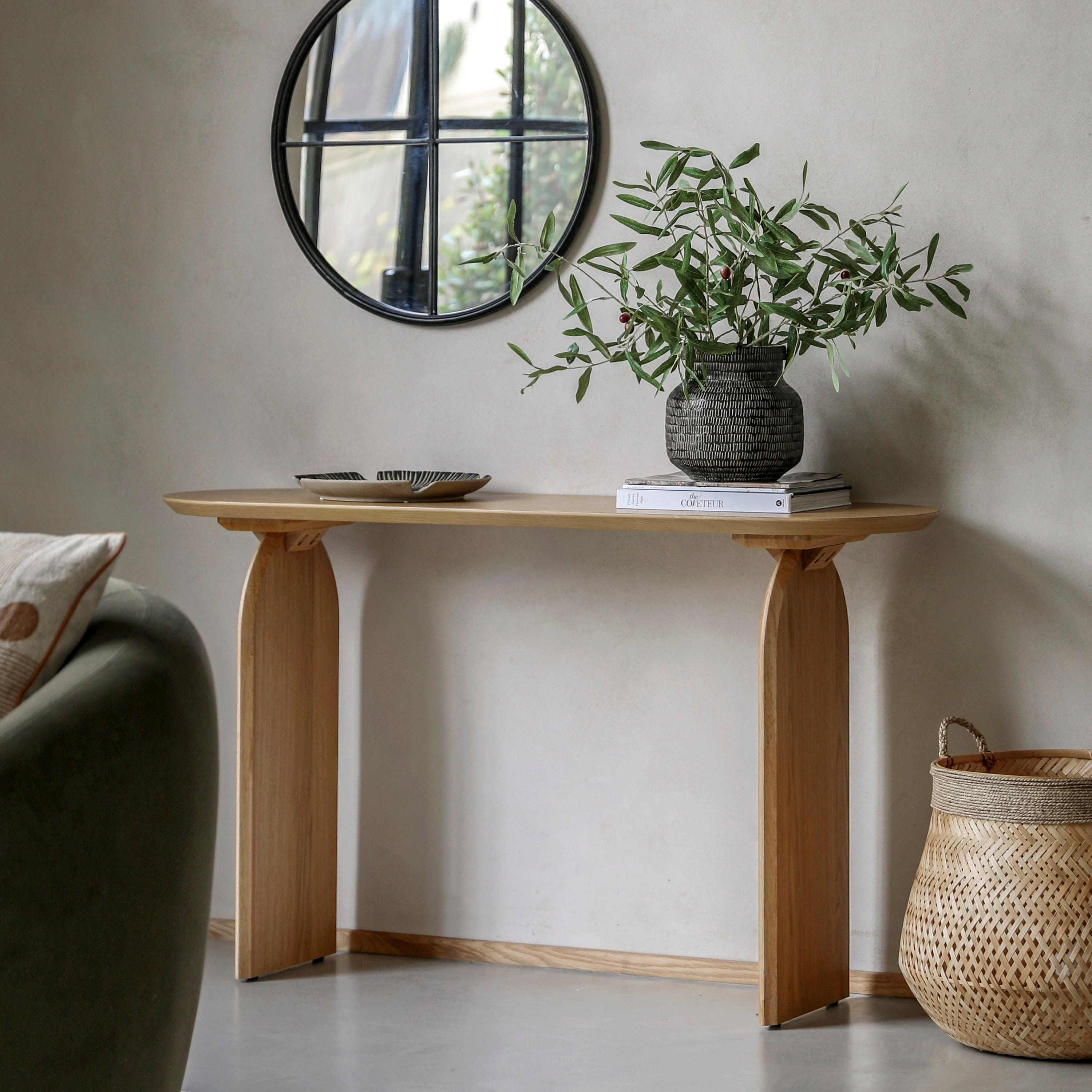 Horizon Console Table Natural - Maison Rêves UK