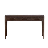 Hudson 3 Drawer Console Table Brushed Brown Oak by Eccotrading Design London - Maison Rêves UK