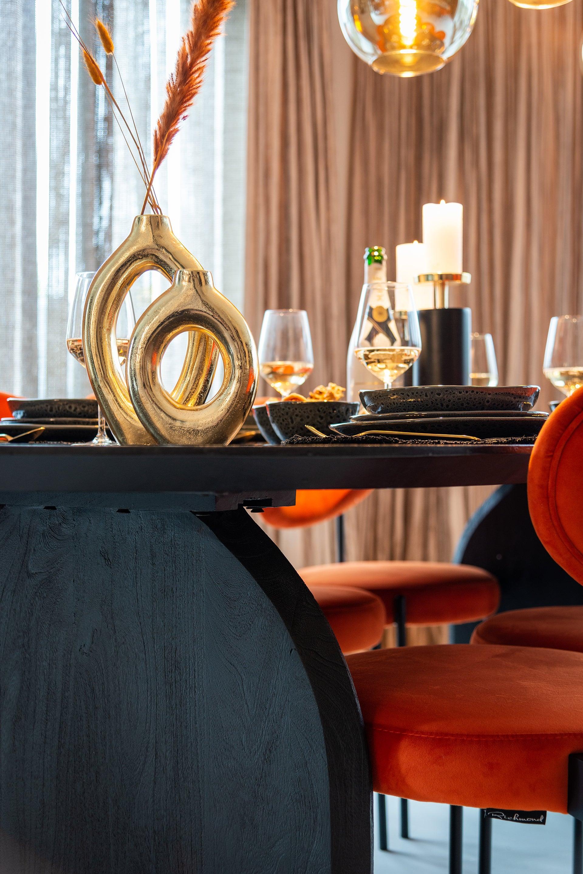 Hudson Black Mango Wood Oval Dining Table by Richmond Interiors - Maison Rêves UK