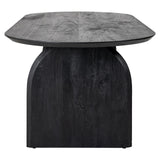 Hudson Black Mango Wood Oval Dining Table by Richmond Interiors - Maison Rêves UK