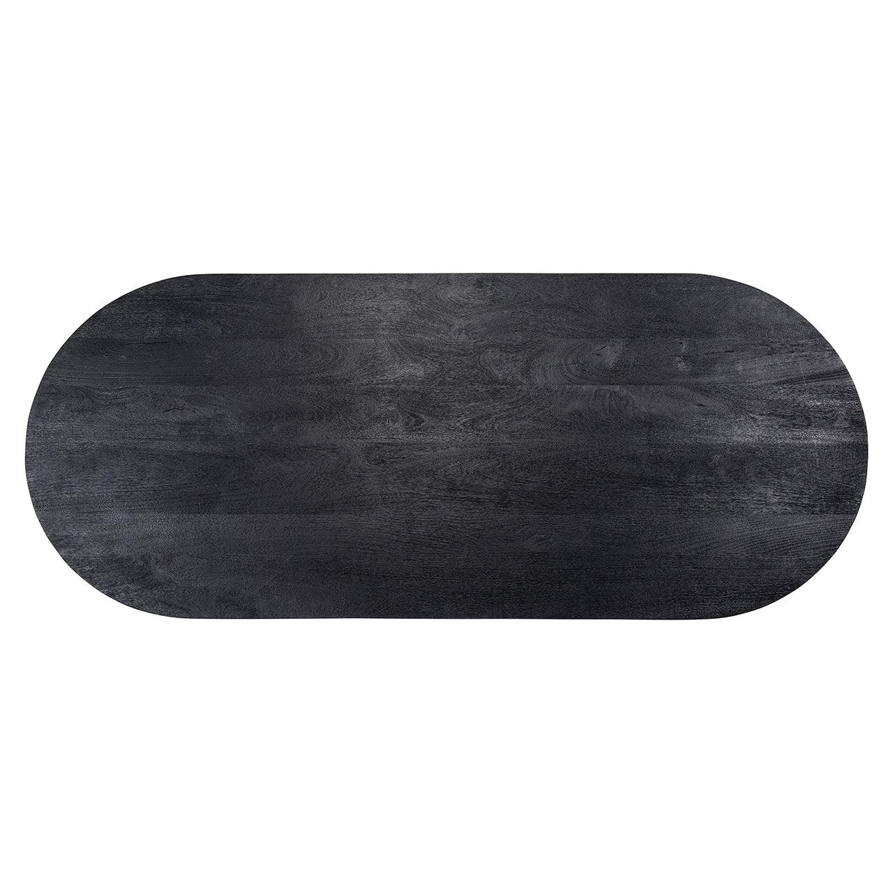 Hudson Black Mango Wood Oval Dining Table by Richmond Interiors - Maison Rêves UK