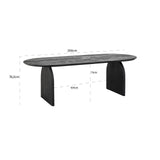 Hudson Black Mango Wood Oval Dining Table by Richmond Interiors - Maison Rêves UK