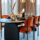 Hudson Black Mango Wood Oval Dining Table by Richmond Interiors - Maison Rêves UK