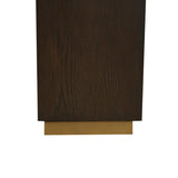 Hudson Pedestal Brushed Brown Oak 35cm by Eccotrading Design London