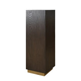 Hudson Pedestal Brushed Brown Oak 35cm by Eccotrading Design London