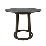 Hudson Round Dining Table Brushed Brown Oak 120cm by Eccotrading Design London