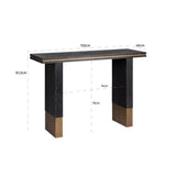 Hunter Black Rustic Console Table with Gold Accents by Richmond Interiors - Maison Rêves UK