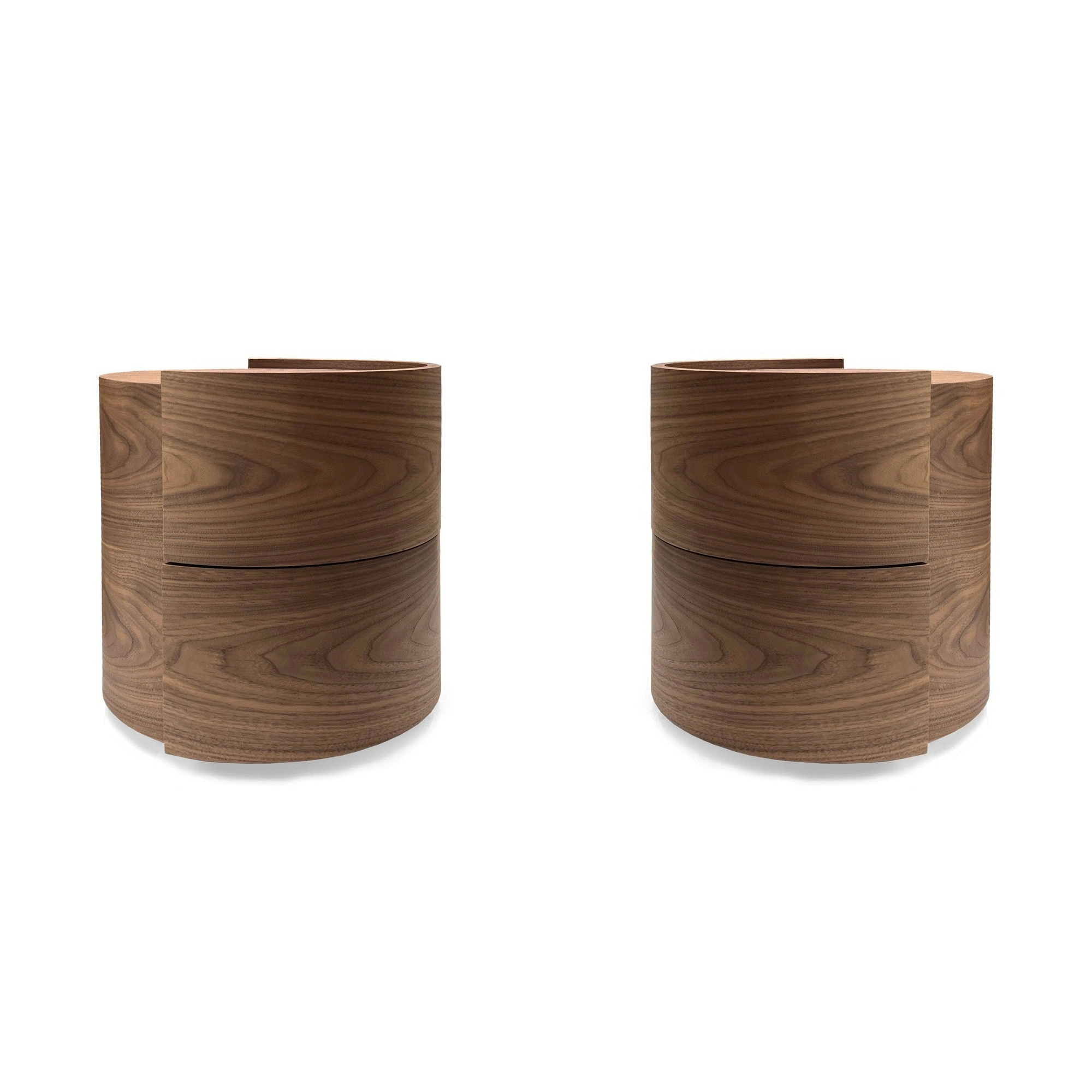 Dexter Bedside Table - Walnut - Pair