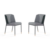 Victor Dining Chair - Houndstooth - (Set of 2)