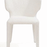 Vela Dining Chair - Chex Polar Bouclé