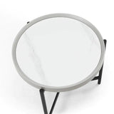 Ivery Side Table - Light Grey - Maison Rêves UK