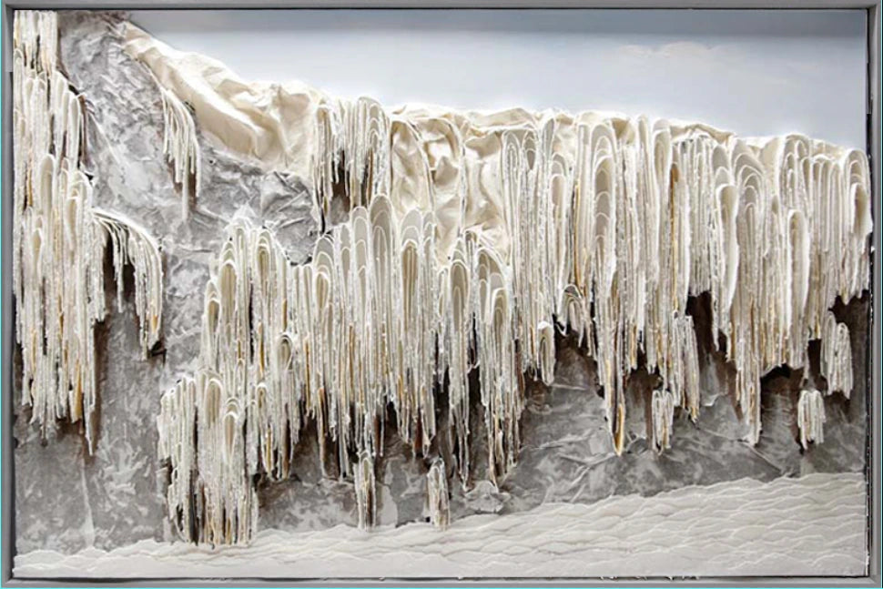 Ivory Cascade Paper Wall Art