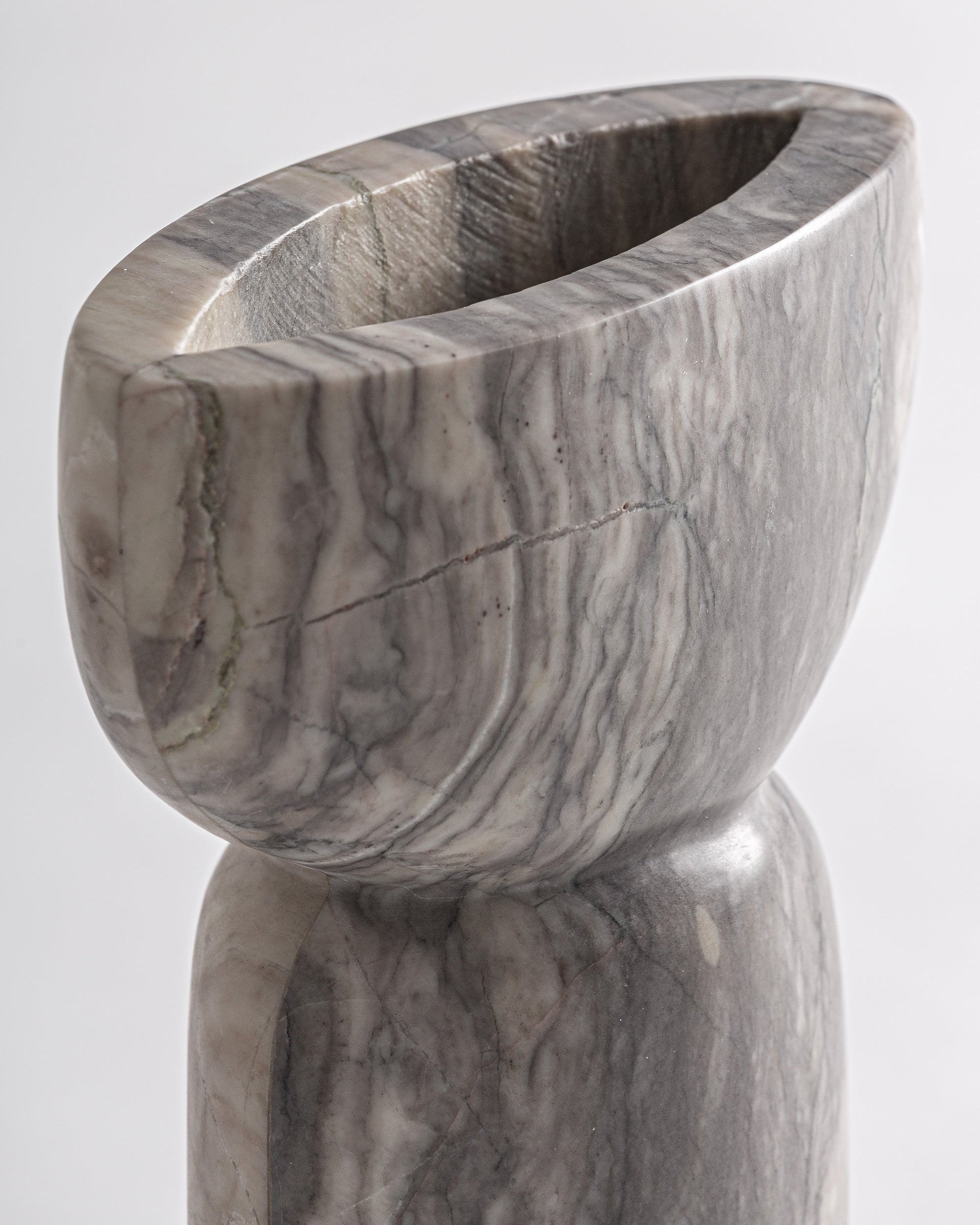 Bousval Marble Vase - 30cm - Maison Rêves UK