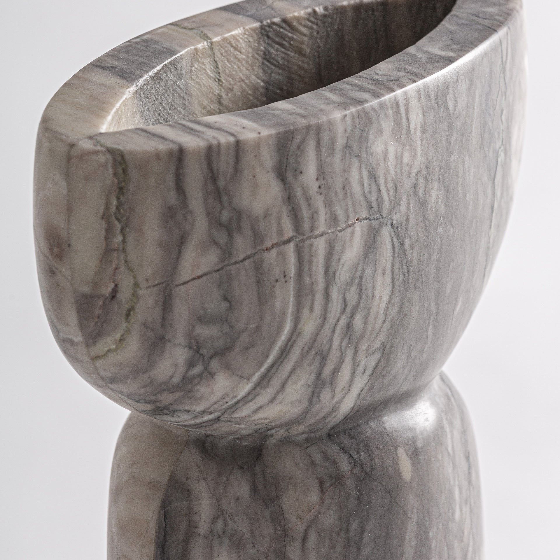 Bousval Marble Vase - 25cm - Maison Rêves UK