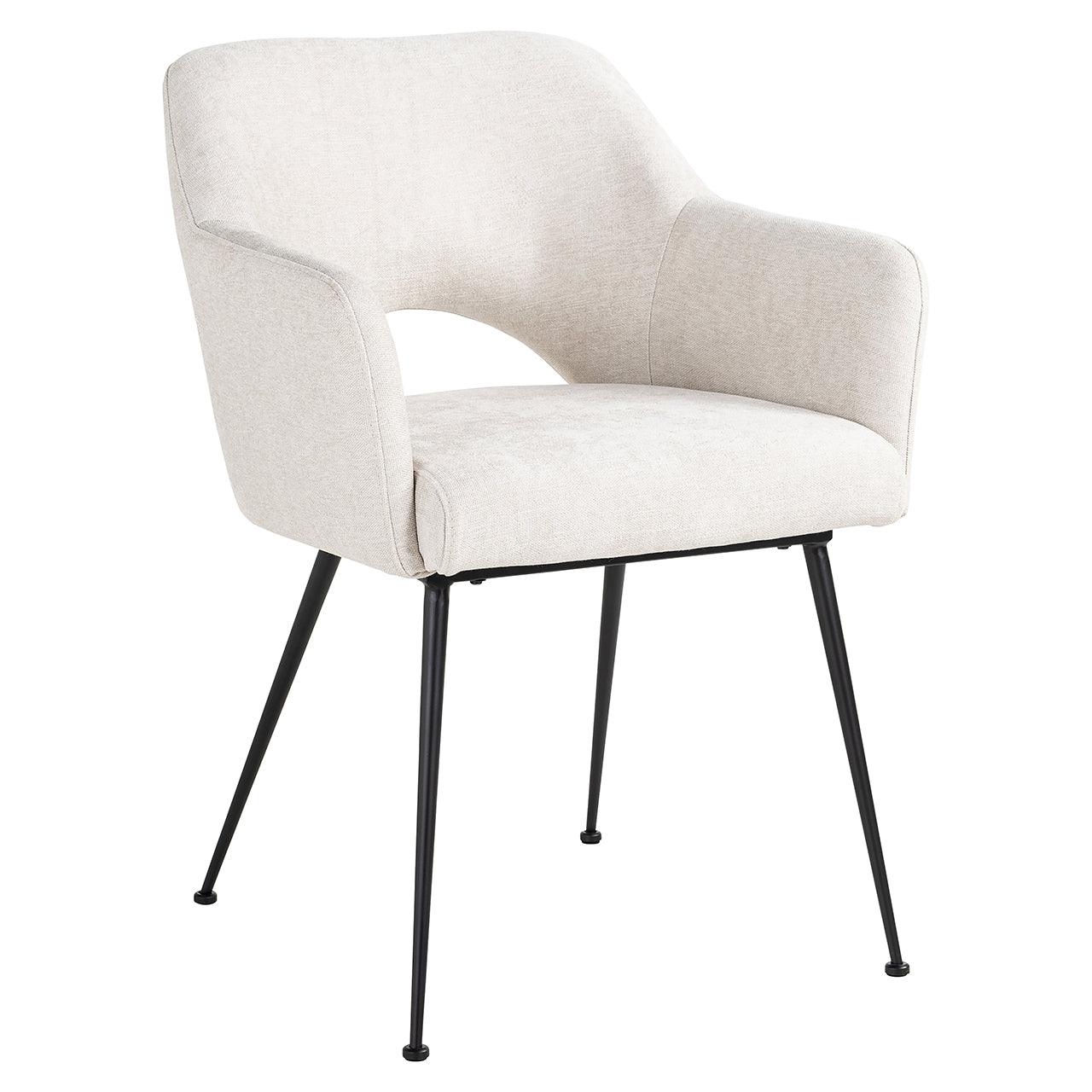 Jenthe Dining Chair with Black Metal Legs by Richmond Interiors - Maison Rêves UK