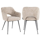 Jenthe Dining Chair with Black Metal Legs by Richmond Interiors - Maison Rêves UK