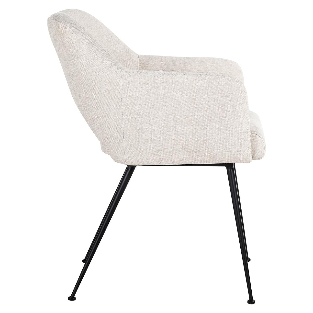 Jenthe Dining Chair with Black Metal Legs by Richmond Interiors - Maison Rêves UK