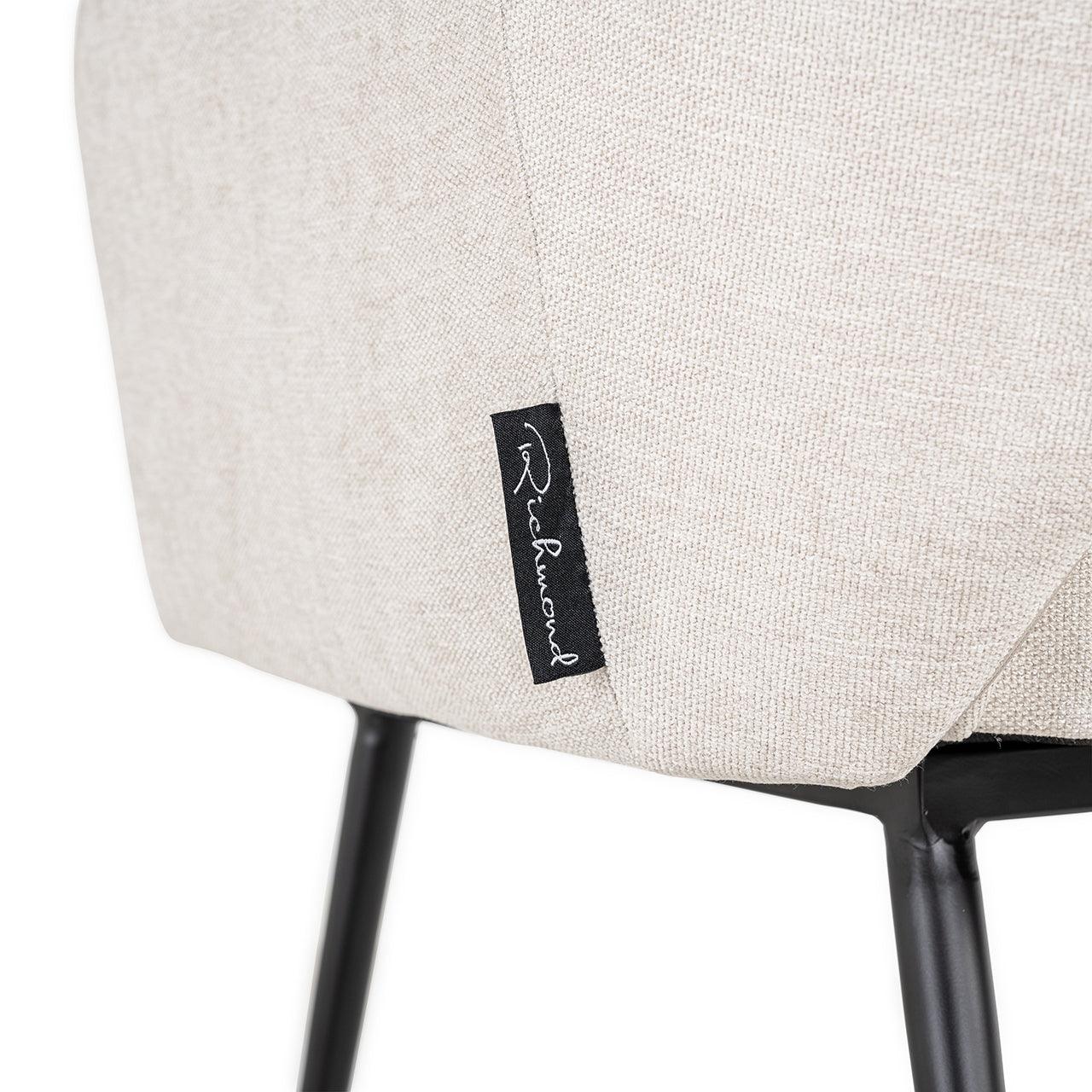 Jenthe Dining Chair with Black Metal Legs by Richmond Interiors - Maison Rêves UK