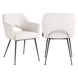 Jenthe Dining Chair with Black Metal Legs by Richmond Interiors - Maison Rêves UK