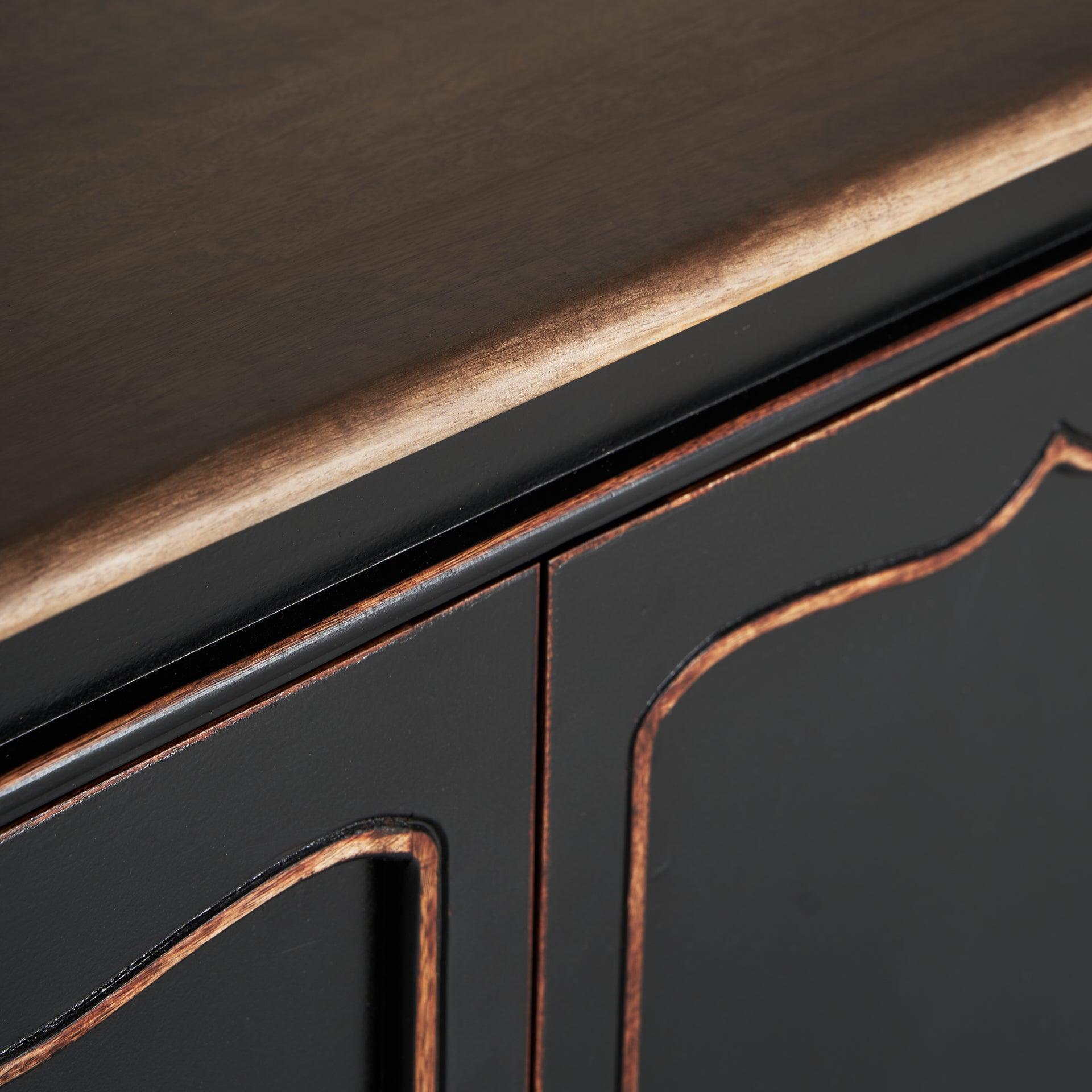 Jussac Black Mango Wood Sideboard - Maison Rêves UK