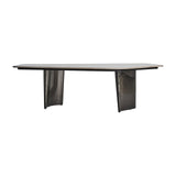 Kalvatn Steel Coffee Table Marble Top - Maison Rêves UK