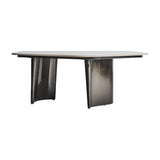 Kalvatn Steel Coffee Table Marble Top - Small - Maison Rêves UK