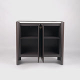 Kelly 2 Door Espresso Oak Cabinet Ceramic Marble by Eccotrading Design London - Maison Rêves UK