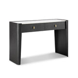 Kelly 2 Drawer Espresso Oak Console Table and Ceramic Marble by Eccotrading Design London - Maison Rêves UK