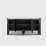 Kelly 4 Door Espresso Oak Cabinet Ceramic Marble by Eccotrading Design London - Maison Rêves UK