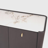 Kelly 4 Door Espresso Oak Cabinet Ceramic Marble by Eccotrading Design London - Maison Rêves UK