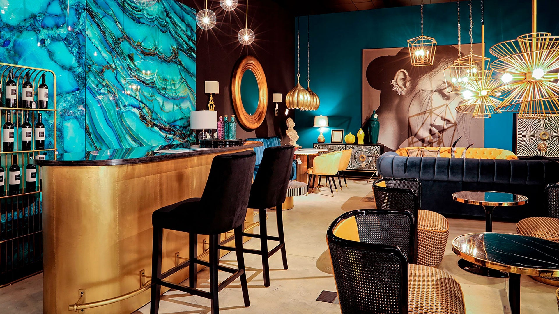 Nauru Turquoise Paper Wall Art - Maison Rêves UK