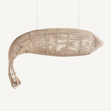 Fish Rattan Ceiling Lamp - 104cm - Maison Rêves UK