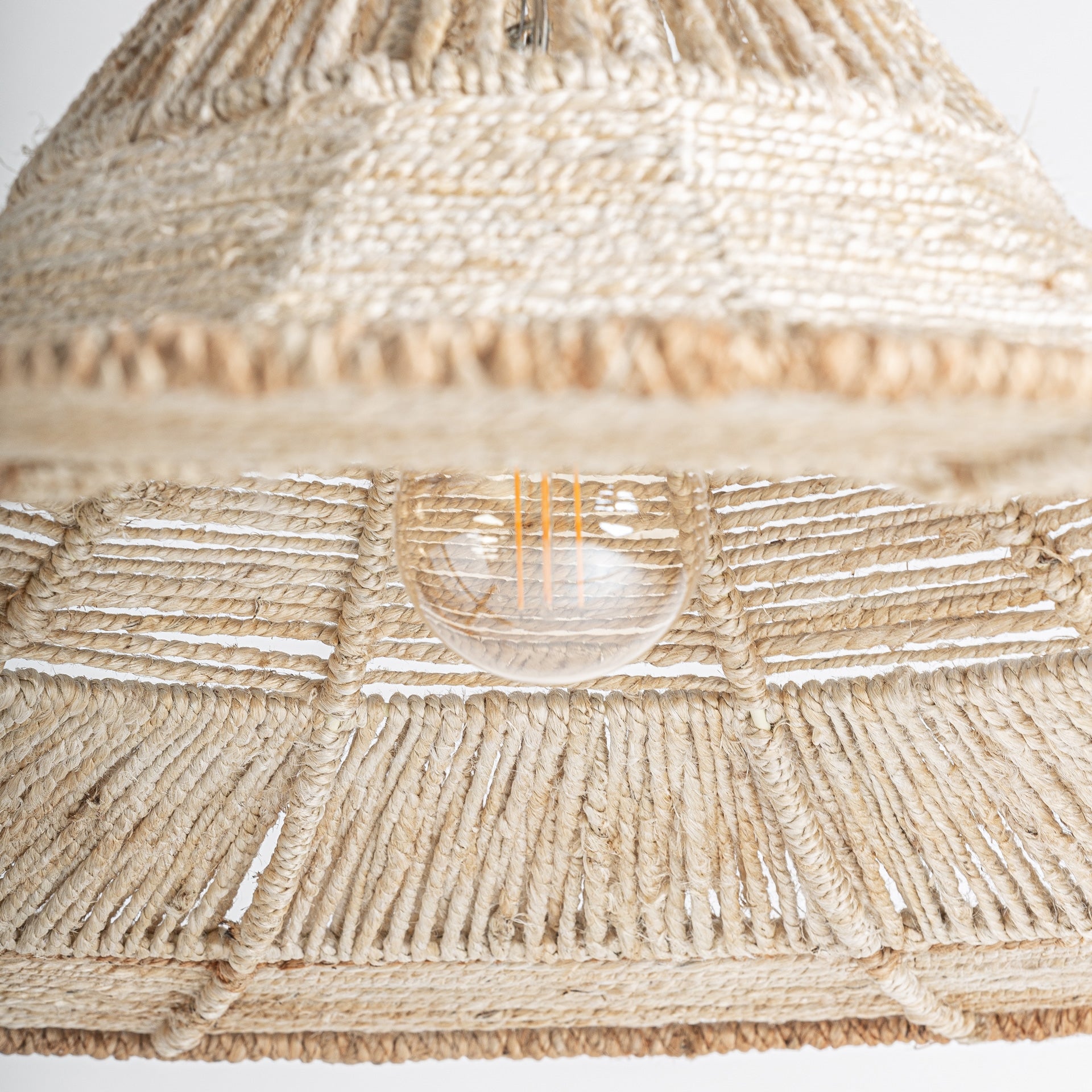 Khasli Jute Ceiling Lamp - Maison Rêves UK