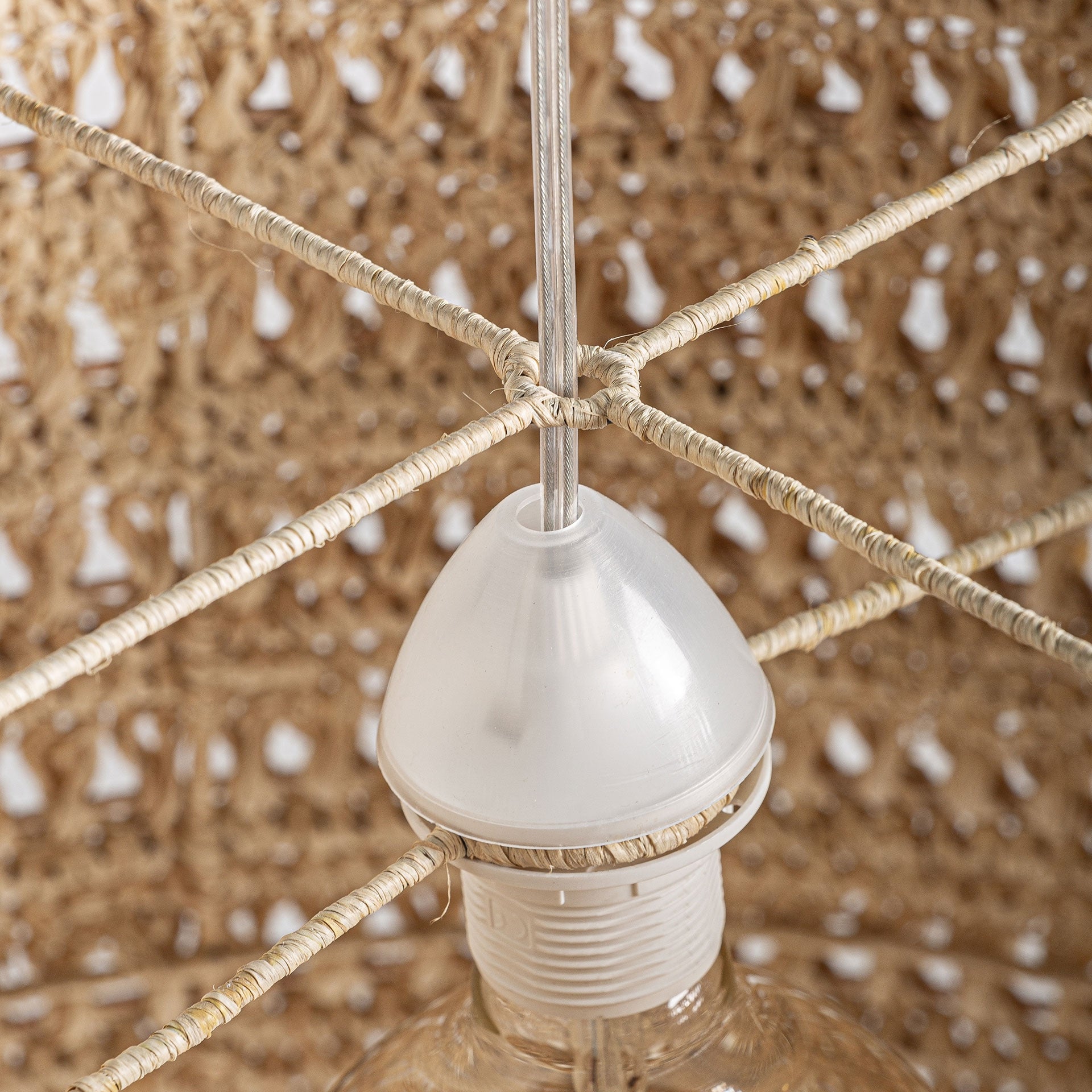 Meuzac Natural Fibre Ceiling Lamp (Set of 3) - Maison Rêves UK