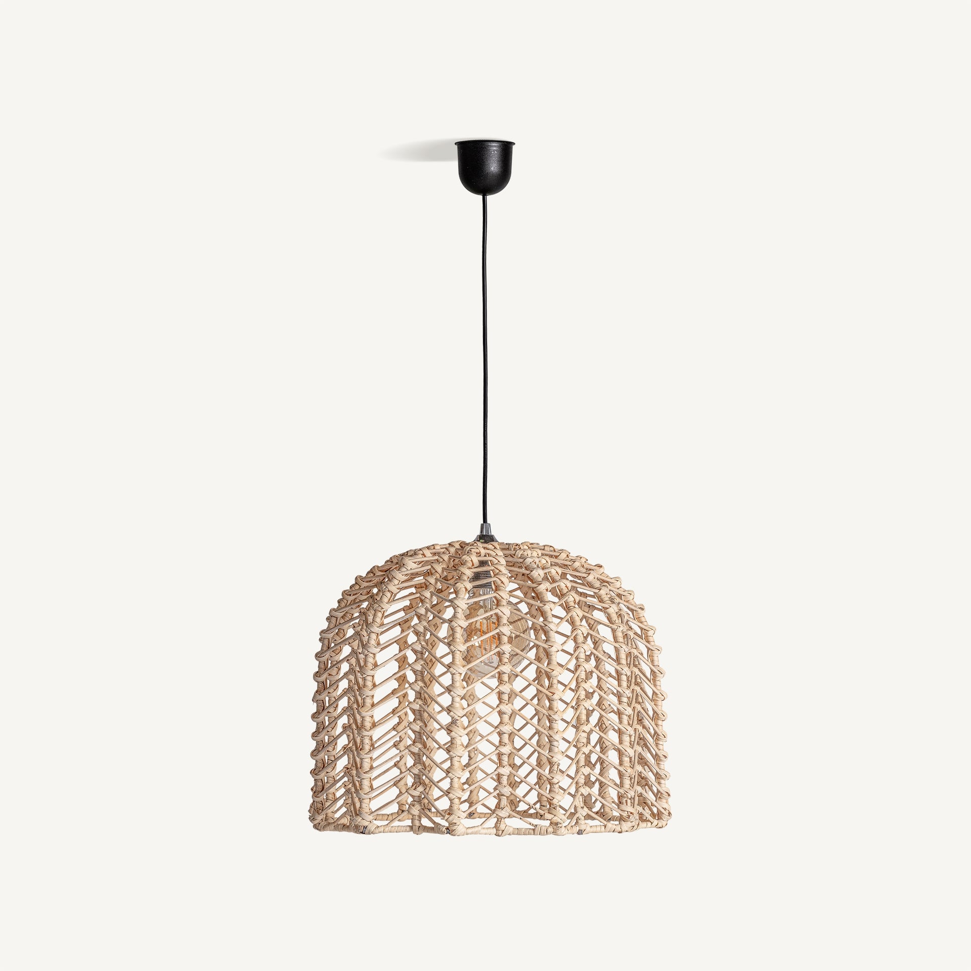 Plissé Rattan Ceiling Lamp - Maison Rêves UK