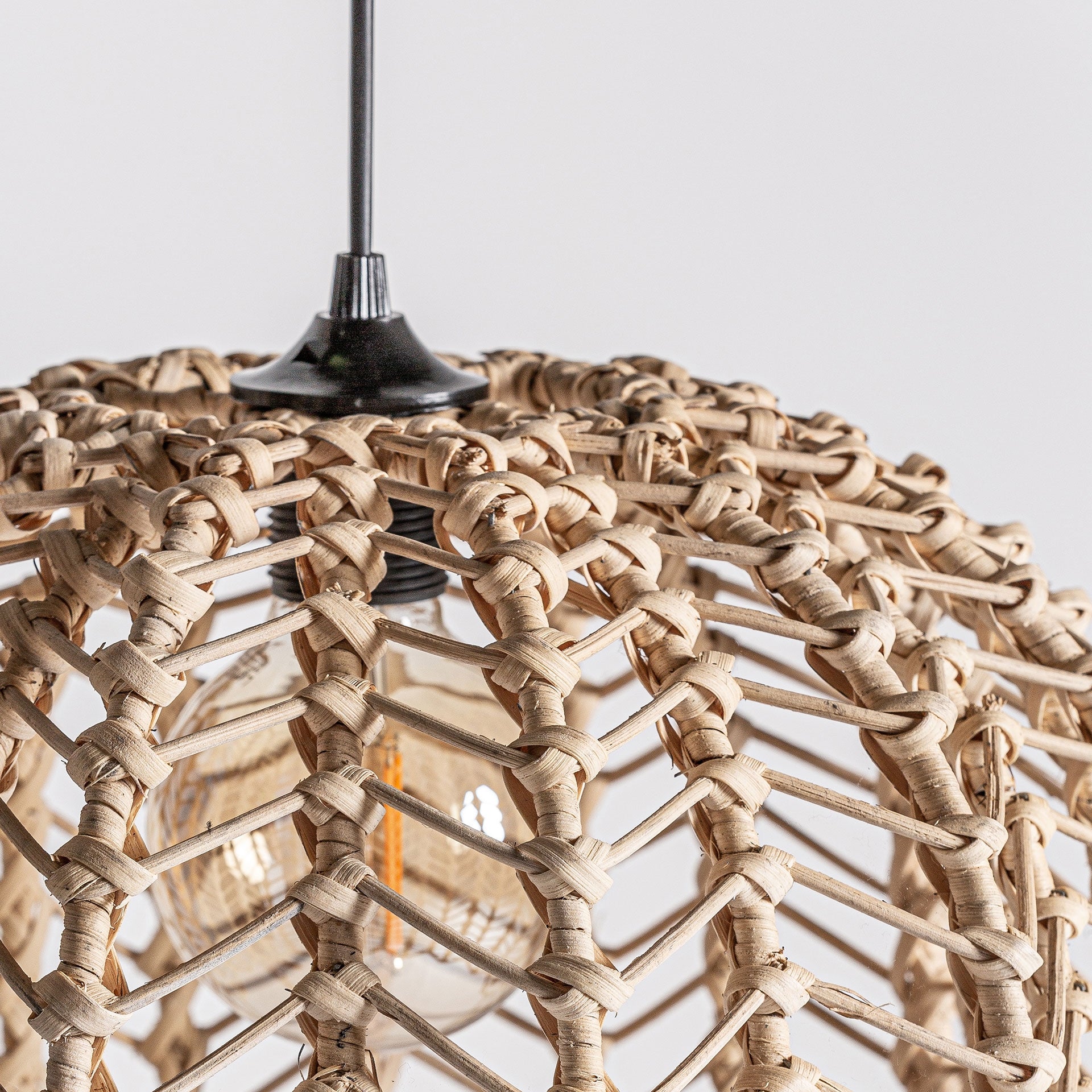 Plissé Rattan Ceiling Lamp - Maison Rêves UK