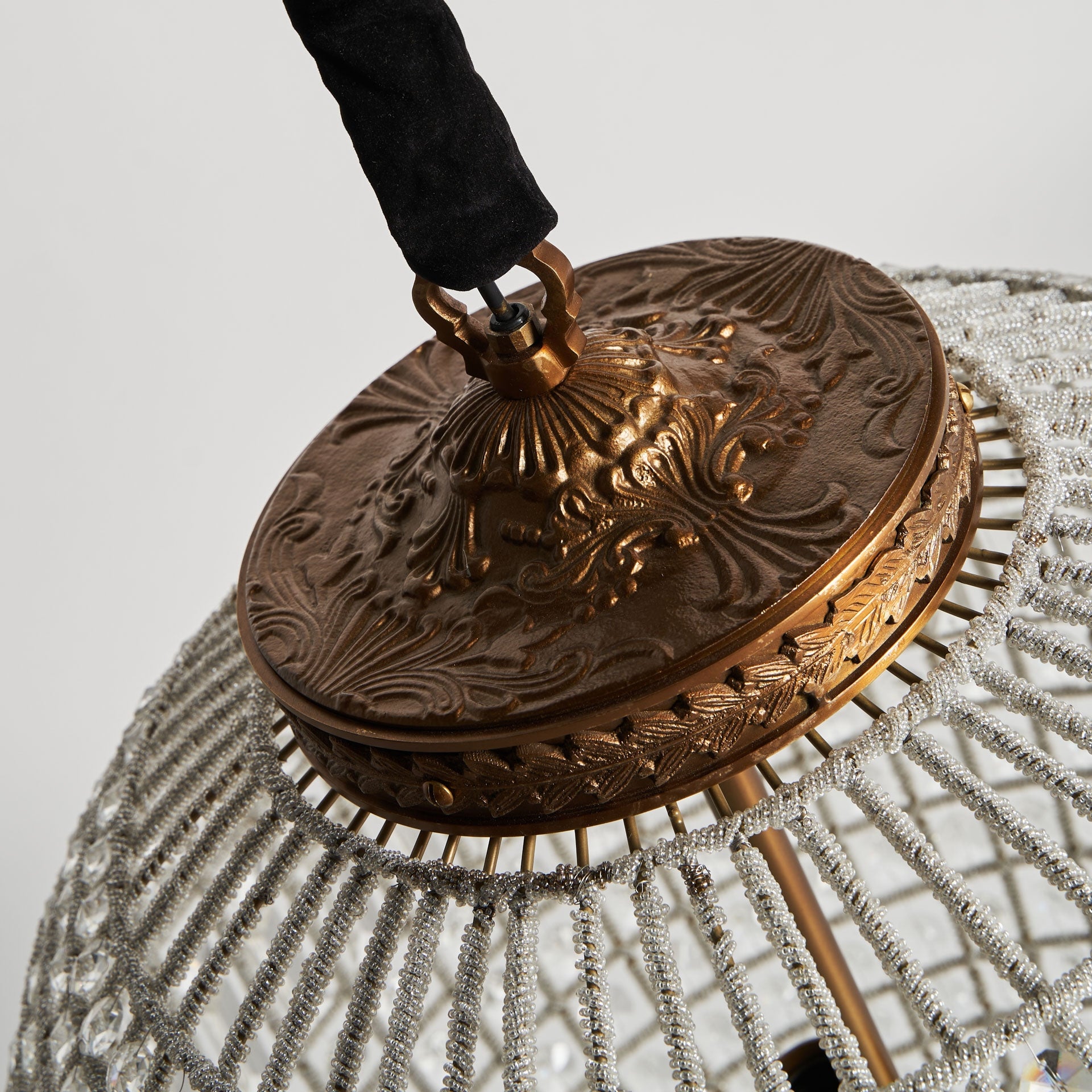 Pluwig Brass Ceiling Lamp - 86cm - Maison Rêves UK