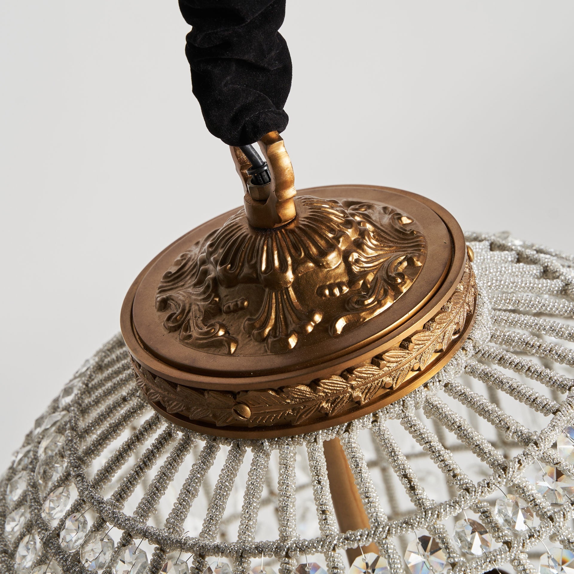 Pluwig Brass Ceiling Lamp - 74cm - Maison Rêves UK