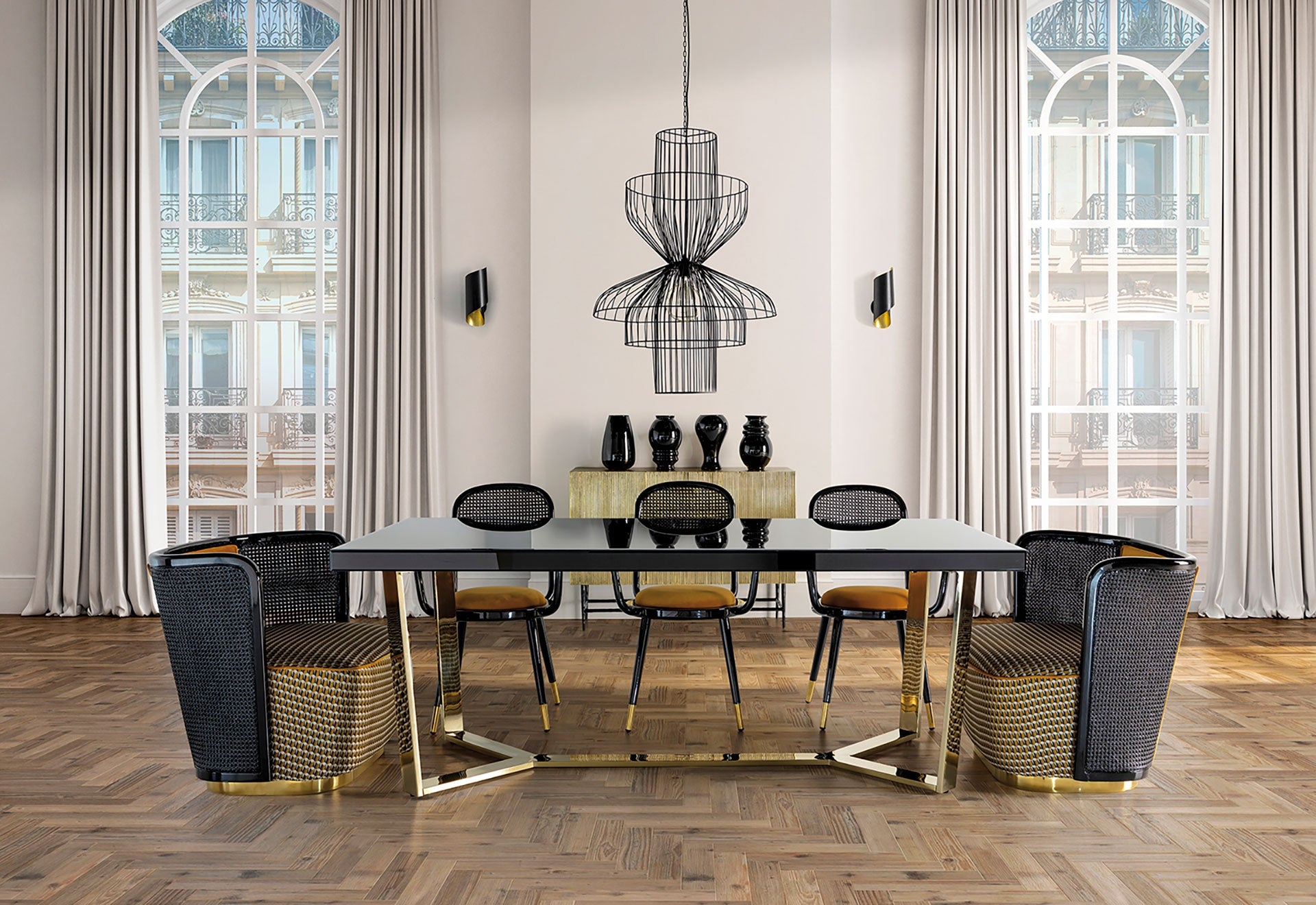 Sealza Iron Ceiling Lamp - Maison Rêves UK