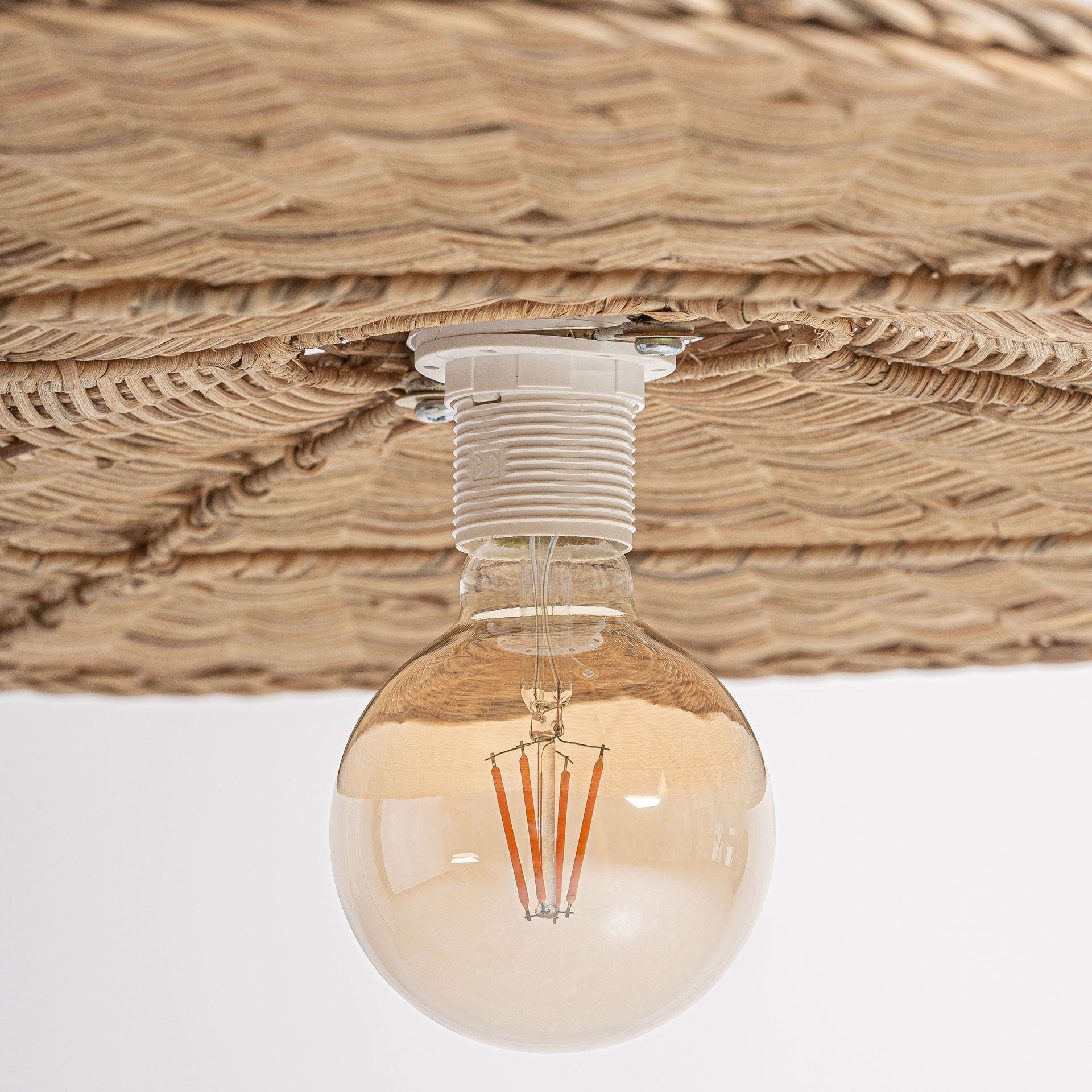 Uxmal Rattan Ceiling Lamp - Maison Rêves UK