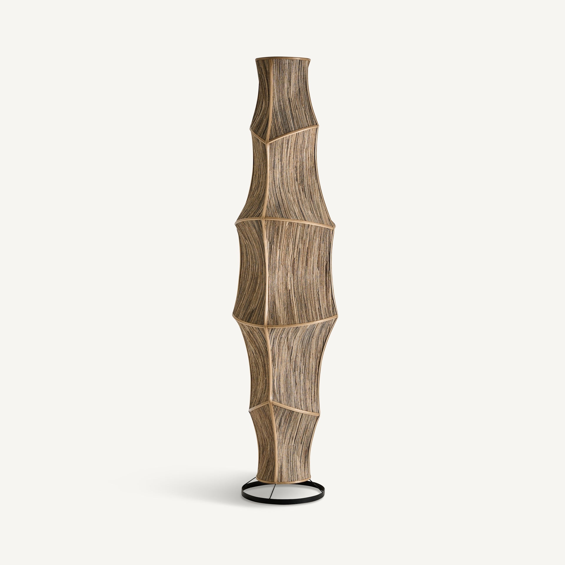 Lauzun Beige Natural Fibre Floor Lamp - Maison Rêves UK