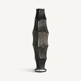 Lauzun Black Natural Fibre Floor Lamp - Maison Rêves UK