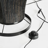 Lauzun Black Natural Fibre Floor Lamp - Maison Rêves UK