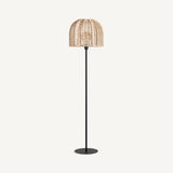 Plissé Rattan Floor Lamp - Maison Rêves UK
