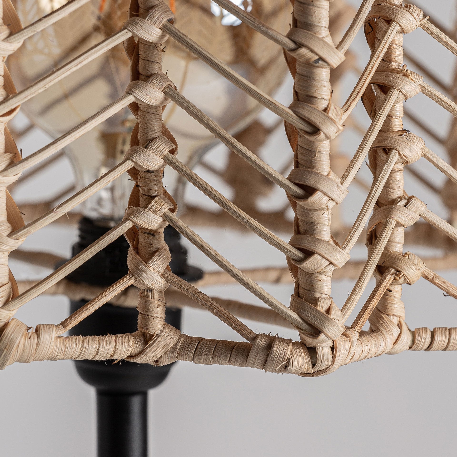 Plissé Rattan Floor Lamp - Maison Rêves UK