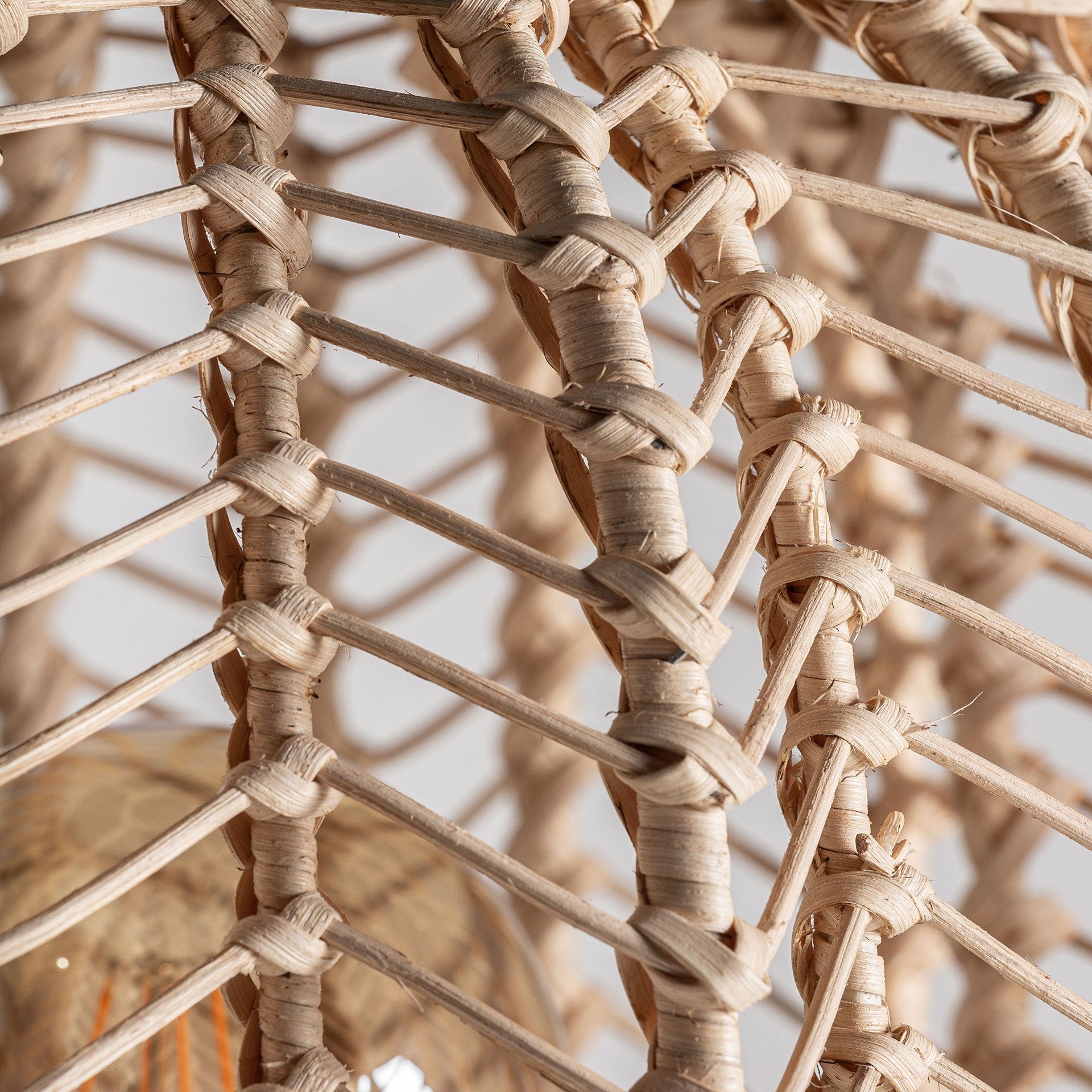 Plissé Rattan Floor Lamp - Maison Rêves UK